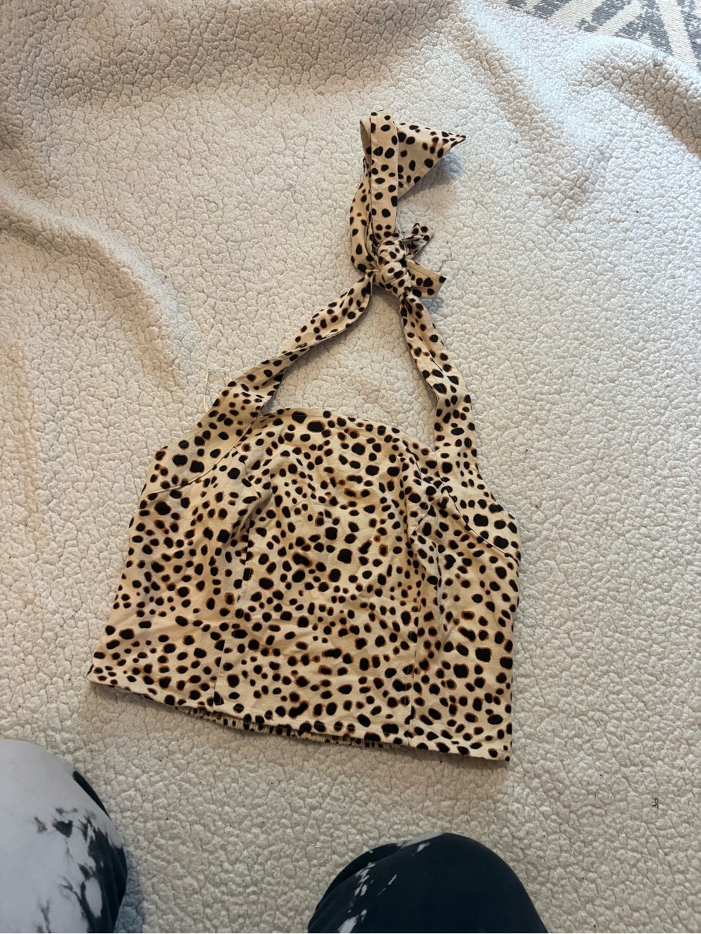 INC I.N.C. Women’s Leopard Print Halter Top